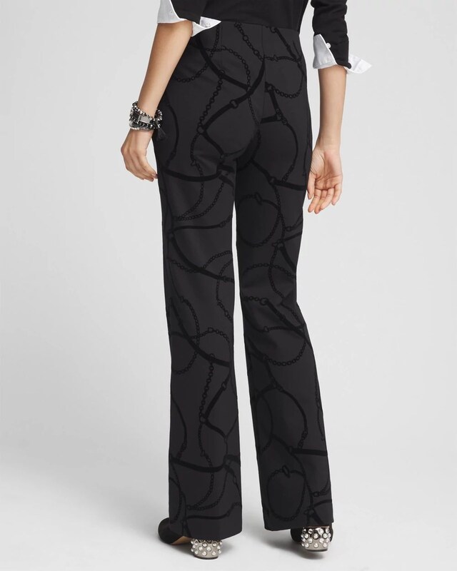 Juliet Flocked Trouser Pants - image 3